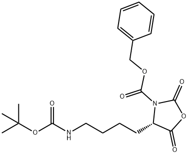 N2-Benzyloxycarbonyl-N6-tert-butoxycarbonyl-L -lysine carboxylic anhydride 结构式