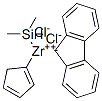 二甲基硅烷基(环戊二烯)(9-芴基)二氯化锆 结构式