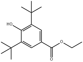 3,5-二叔丁基-4-羟基苯甲酸乙酯 结构式