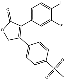 3-(3,4-Difluorophenyl)-4-(4-(methylsulfonyl)phenyl)-2(5H)-furanone 结构式