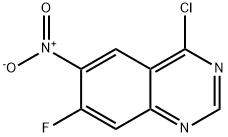 4-氯-7-氟-6-硝基喹唑啉 结构式