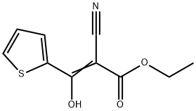 2-PROPENOIC ACID, 3-(2-THIENYL)-2-CYANO-3-HYDROXY-ETHYL ESTER 结构式