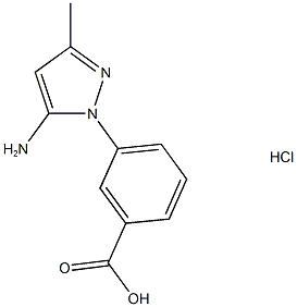 3-(5-Amino-3-methyl-1H-pyrazol-1-yl)benzoic acid hydrochloride 结构式