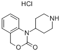 1-(4-哌啶基)-1,2-二氢-4H-3,1-苯并恶嗪-2-酮盐酸盐 结构式
