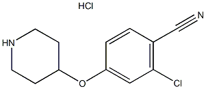 2-Chloro-4-(piperidin-4-yloxy)-benzonitrile hydrochloride 结构式