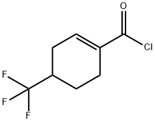 1-Cyclohexene-1-carbonyl chloride, 4-(trifluoromethyl)- (9CI) 结构式