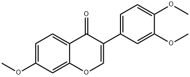 4H-1-Benzopyran-4-one, 3-(3,4-dimethoxyphenyl)-7-methoxy- 结构式