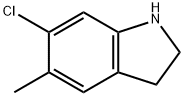 1H-INDOLE,6-CHLORO-2,3-DIHYDRO-5-METHYL 结构式