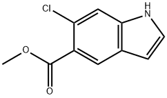 6-氯吲哚-5-羧酸甲酯 结构式