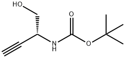 叔丁基(R)-(1-羟基丁-3-YN-2-基)氨基甲酸酯 结构式