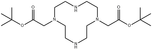 1,7-二-(N-叔丁氧羰基甲基)-1,4,7,10-四氮杂环十二烷 结构式