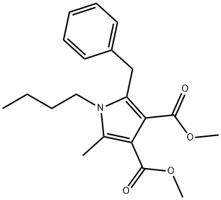 dimethyl 2-benzyl-1-butyl-5-methyl-pyrrole-3,4-dicarboxylate 结构式