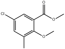 Methyl 5-chloro-2-Methoxy-3-Methylbenzoate 结构式