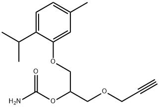 1-(2-Propynyloxy)-3-(2-isopropyl-5-methylphenoxy)-2-propanol carbamate 结构式