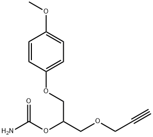 1-(p-Methoxyphenoxy)-3-(2-propynyloxy)-2-propanol carbamate 结构式