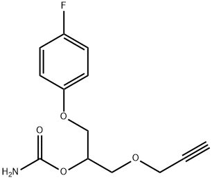 1-(4-Fluorophenoxy)-3-(2-propynyloxy)-2-propanol carbamate 结构式