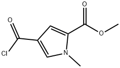 1H-Pyrrole-2-carboxylic acid, 4-(chlorocarbonyl)-1-methyl-, methyl ester (9CI) 结构式
