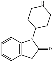 1,3-二氢-1-(-4-哌啶基)(2H)吲哚-2-酮 结构式