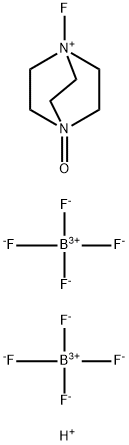 1-氟-4-羟基-1,4-重氮化二环2.2.2辛烷双(四氟硼酸盐) 结构式