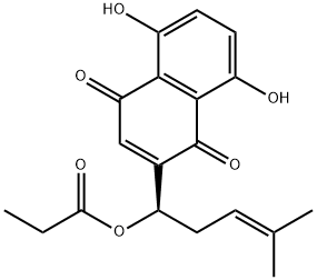 丙酰紫草素 结构式