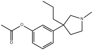 (+)-Acetic acid 3-(1-methyl-3-propyl-3-pyrrolidinyl)phenyl ester 结构式