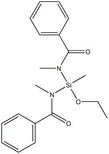 双(N-甲基苯甲酰胺)乙氧基甲基硅烷 结构式