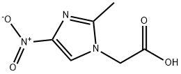 (2-甲基-4-硝基-1H-咪唑-1-基)乙酸 结构式
