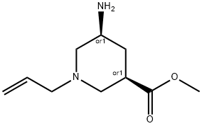 3-Piperidinecarboxylicacid,5-amino-1-(2-propenyl)-,methylester,cis-(9CI) 结构式
