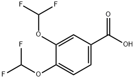 3,4-双(二氟甲氧基) 苯甲酸 结构式