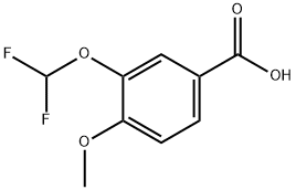3-(二氟甲氧基)-4-甲氧基苯甲酸 结构式