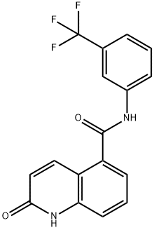 2-hydroxy-N-(3-(trifluoromethyl)phenyl)quinoline-5-carboxamide 结构式