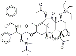 (αR,βS)-β-(BenzoylaMino)-α-[[(1,1-diMethylethyl)diMethylsilyl]oxy]-benzenepropanoic Acid (2aR,4S,4aS,6R,9S,11S,12S,12aR,12bS)-6,12b-Bis(acetyloxy)-2a,3,4,4a,5,6,9,10,11,12,12a,12b-d 结构式