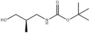 (R)-(3-羟基-2-甲基丙基)氨基甲酸叔丁酯 结构式
