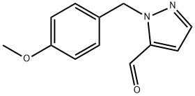 1-(4-甲氧基苄基)-1H-吡唑-5-甲醛 结构式