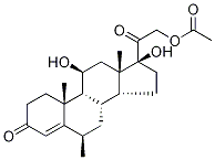 6α-Methyl Hydrocortisone 21-Acetate 结构式