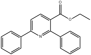 2, 6-diphenyl-3-pyridinecarboxylic acid ethyl ester 结构式