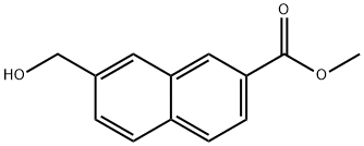 7-(羟甲基)-2-萘甲酸甲酯 结构式