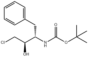 (2R,3S)-3-(叔丁氧羰基氨基)-1-氯-2-羟基-4-苯基丁烷 结构式