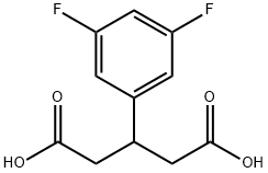 3-(3,5-二氟苯基)戊二酸 结构式