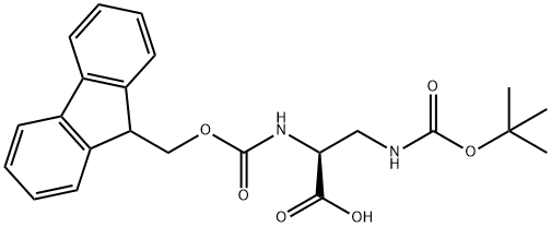 N-Fmoc-N'-Boc-L-2,3-二氨基丙酸 结构式