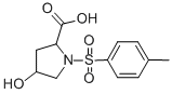 4-羟基-1-[(4-甲基苯基)磺酰基]-2-吡咯烷羧酸 结构式