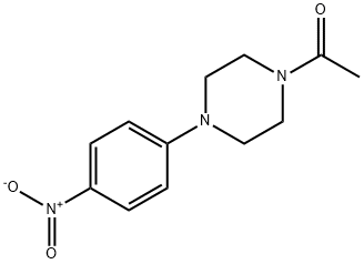 1-乙酰基-4-(4-硝基苯基)哌嗪 结构式