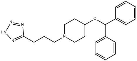 4-(二苯基甲氧基)-1-[3-(2H-四氮唑-5-基)丙基]哌啶 结构式