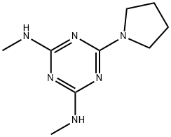 N,N'-Dimethyl-6-(pyrrolidin-1-yl)-1,3,5-triazine-2,4-diamine 结构式