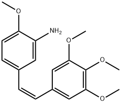 (Z)-3, 4, 5, 4'-四甲氧基-3'-氨基二苯乙烯 结构式