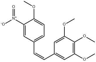 (Z)-1,2,3-三甲氧基-5-(4-甲氧基-3-硝基苯乙烯基)苯 结构式