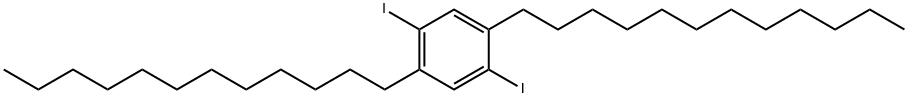 1,4-双十二烷基-2,5-二碘苯 结构式