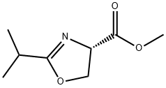 4-Oxazolecarboxylicacid,4,5-dihydro-2-(1-methylethyl)-,methylester,(4S)-(9CI) 结构式