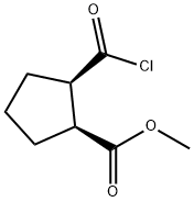 Cyclopentanecarboxylic acid, 2-(chlorocarbonyl)-, methyl ester, (1S-cis)- (9CI) 结构式