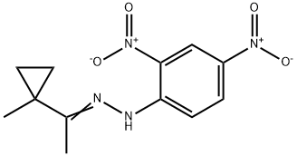1-[1-[2-(2,4-Dinitrophenyl)hydrazono]ethyl]-2-methylcyclopropane 结构式